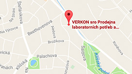 Verkon: Prodejna laboratorních potřeb Ústí nad Labem - mapa