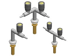 Armatura laboratorní plynová, stojánková, TOF