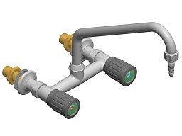 Armatura laboratorní vodovodní, nástěnná směšovací, TOF