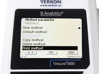 Automatický titrátor SI Analytics TitroLine 5000, typ 20/M2, displej