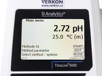 Automatický titrátor SI Analytics TitroLine 5000, typ 20/M2, displej