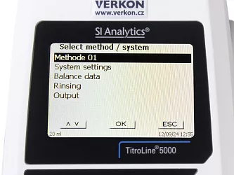 Automatický titrátor SI Analytics TitroLine 5000, typ 20/M2, displej