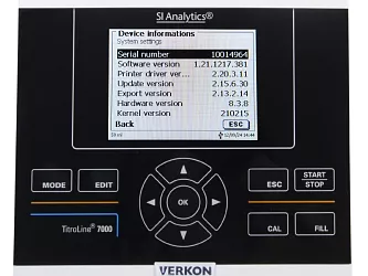 Automatický titrátor SI Analytics TitroLine 7000, typ 50/M1, displej