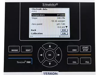 Automatický titrátor SI Analytics TitroLine 7000, typ 50/M1, displej
