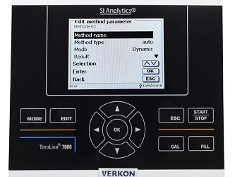 Automatický titrátor SI Analytics TitroLine 7000, typ 50/M1, displej
