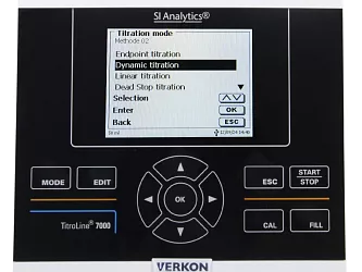 Automatický titrátor SI Analytics TitroLine 7000, typ 50/M1, displej