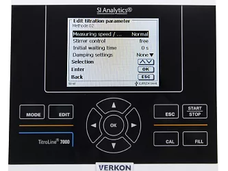 Automatický titrátor SI Analytics TitroLine 7000, typ 50/M1, displej