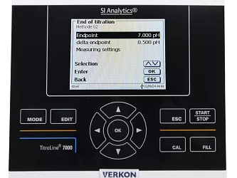 Automatický titrátor SI Analytics TitroLine 7000, typ 50/M1, displej