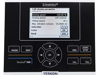 Automatický titrátor SI Analytics TitroLine 7000, typ 50/M1, displej