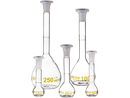 Baňka odměrná, třída přesnosti A, s NZ a PE zátkou