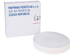Filtrační papír pro kvalitativní analýzu KA, nezpevněný, kruhové výseky, Papírny Perštejn