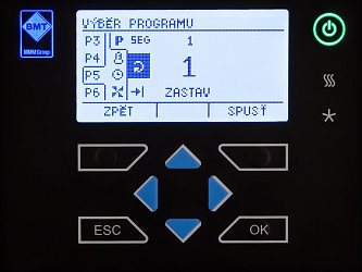ECO line: 9 programů, 2 kroky v každém programu, možnost až 99 opakování (cyklů).