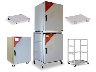 Všechny modely jsou stohovatelné, takže v laboratoři šetří tolik potřebné místo. Stojany jsou volitelným vybavením za příplatek.