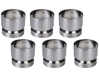Nerezové filtrační nálevky s graduací 50 a 100 ml. Spojení nálevky s manifoldem pomocí zámku Spin-Lock.