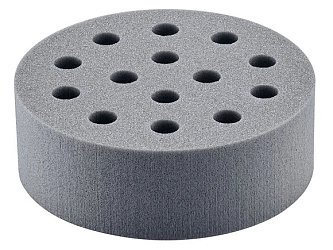 Pěnová vložka do univerzálního nástavce MS 3.3 pro 14 zkumavek o průměru 10 mm.