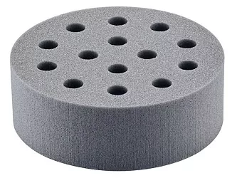 Pěnová vložka do univerzálního nástavce MS 3.3 pro 14 zkumavek o průměru 10 mm.