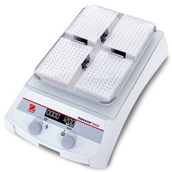 Programovatelná třepačka Ohaus e-E51LDMP03 s horizontálním kruhovým pohybem je určena k třepání mikrotitračních destiček, DWP destiček a mikrozkumavek.