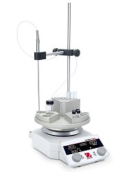 Pro magnetickou míchačku Guardian e-G52HSRDA s pracovní plochou o Ø 135 mm lze objednat jako volitelné příslušenství i modulární bloky, které umožňují současný ohřev a míchání na více pracovních pozicích zároveň.