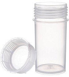 Širokohrdlé nádobky o objemu 30, 60, 90 a 180 ml jsou vhodné pro odběr, skladování i přepravu vzorků. Jsou dodávány včetně šroubového uzávěru se závitem GL v balení po 10 ks. Jsou vhodné i pro styk s potravinami.