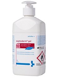 Gelový dezinfekční přípravek na bázi kombinace alkoholů Septoderm gel je určen pro hygienickou a chirurgickou dezinfekci rukou.