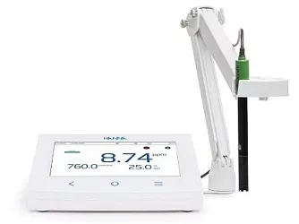 Stolní oximetr HI 6421 měří rozpuštěný kyslík pomocí optické luminiscenční nebo polarografické sondy. Vyniká vysokou kvalitou měření a jednoduchým ovládáním pomocí 7″ barevného dotykového displeje.