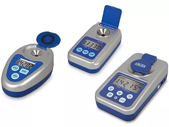 Ruční digitální refraktometry Krüss série DR s automatickou teplotní kompenzací jsou vhodné pro měření indexu lomu a koncentrace cukrů jak v terénu, tak v laboratoři. Poskytují rychlé a přesné výsledky.