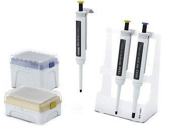 Jednokanálové pipety IKA Pette vario s nastavitelným objemem poskytují přesné a opakovatelné výsledky. Výrobce nabízí i 4 typy cenově zvýhodněných balíčků, které obsahují 3 ks pipet různých objemů, stojan na pipety a TipBoxy se špičkami.