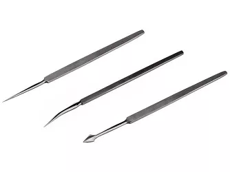 Při přípravě mikroskopických preparátů jistě oceníte 3 typy preparačních jehel s nerezovou rukojetí.