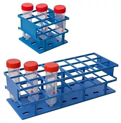 Stojany na 50ml centrifugační zkumavky Falcon s kapacitou 9 nebo 24 míst. Různé barvy.