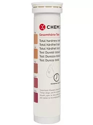 Testovací proužky Chemsolute pro stanovení tvrdosti vody, dělení 3–4–7–14–21 °dH.