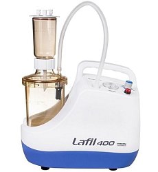 Lafil 400 nabízí jedinečné spojení bezolejové vývěvy s filtrační sadou, kterou tvoří filtrační nálevka a nádoba na filtrát. Filtrace probíhá přes membránové filtry.