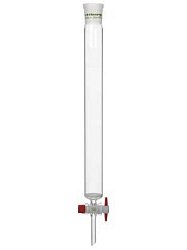 Skleněné chromatografické kolony nabízíme v různých délkách a 3 provedeních - s fritou S0, s fritou S1 nebo bez frity.
