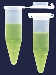 Centrifugační mikrozkumavky s uzávěrem safe-lock a kónickým dnem. Objem 1,5 nebo 5,0 ml.