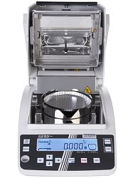 Vlhkostní analyzátor Kern DBS 60-3 s váživostí 60 g disponuje pamětí pro uložení až 10 sušicích programů a rozhraním RS232 a USB pro snadný přenos dat do PC nebo na tiskárnu. Váživost 60 g.