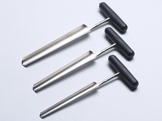 3 typy vzorkovačů na sýr s hloubkou zavrtání 125, 140 nebo 150 mm.