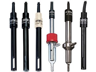 Analogové vodivostní elektrody WTW TetraCon 325, 325/S a 325/C, LR 325/01 a 325/001 a KLE 325 pro měření konduktivity vzorků v terénu i laboratoři.