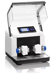 Kulový oscilační mlýn MM 400 s PTFE adaptéry pro mikrozkumavky