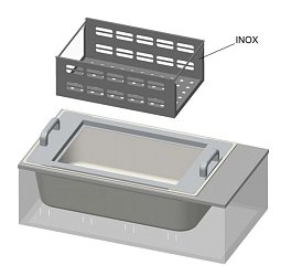 Koše s nerezovými pružinami pro uchycení nádob se vzorky se používají v kombinaci s adaptérem.