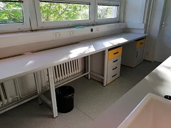Realizace laboratorního nábytku a digestoří: Ústav experimentální medicíny AV ČR Praha, druhá laboratoř