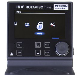 Rotační viskozimetr IKA Rotavisc hi-vi II Complete – ukázka menu