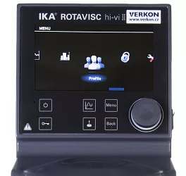 Rotační viskozimetr IKA Rotavisc hi-vi II Complete – ukázka menu