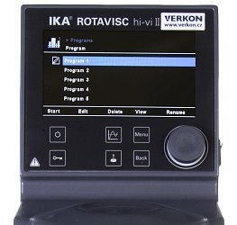 Rotační viskozimetr IKA Rotavisc hi-vi II Complete – ukázka menu