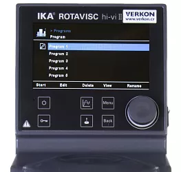 Rotační viskozimetr IKA Rotavisc hi-vi II Complete – ukázka menu
