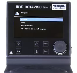 Rotační viskozimetr IKA Rotavisc hi-vi II Complete – ukázka menu