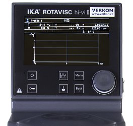 Rotační viskozimetr IKA Rotavisc hi-vi II Complete – ukázka menu