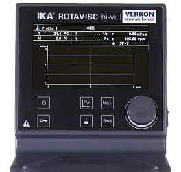 Rotační viskozimetr IKA Rotavisc hi-vi II Complete – ukázka menu