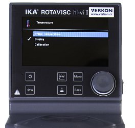 Rotační viskozimetr IKA Rotavisc hi-vi II Complete – ukázka menu
