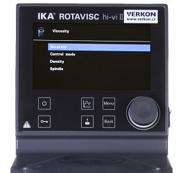 Rotační viskozimetr IKA Rotavisc hi-vi II Complete – ukázka menu