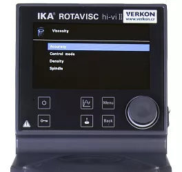 Rotační viskozimetr IKA Rotavisc hi-vi II Complete – ukázka menu