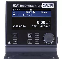 Rotační viskozimetr IKA Rotavisc hi-vi II Complete – ukázka menu